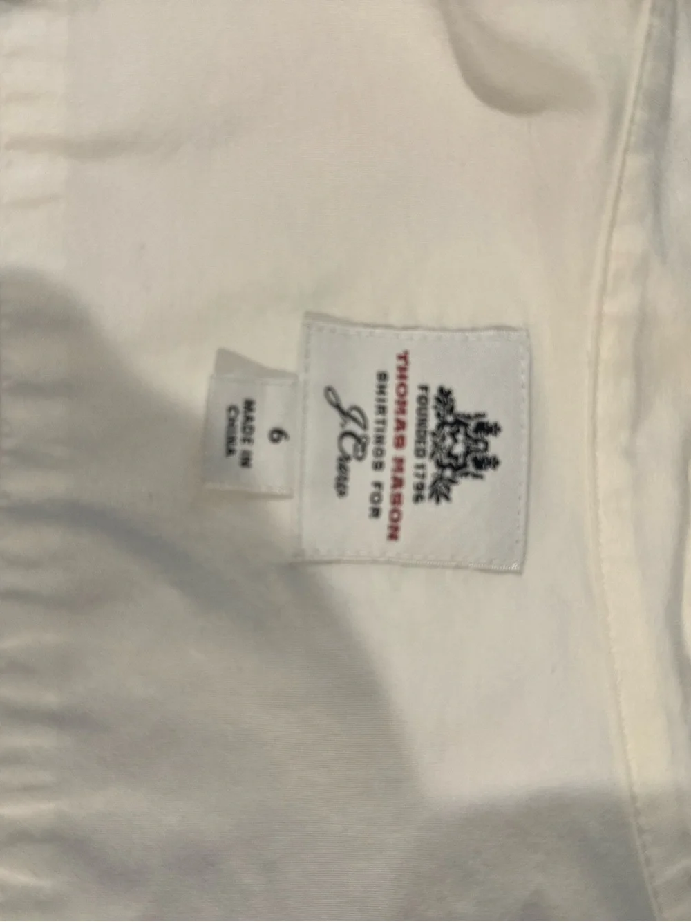 J. Crew White Crewneck Shirt with Branded Tag